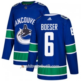 Män Ishockey Vancouver Canucks Tröja Brock Boeser 6 Adidas 2017-2018 Blå Authentic
